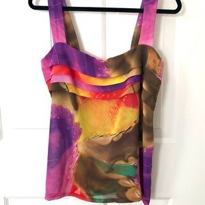 NWOT E & M Multicolor Sheer Tank